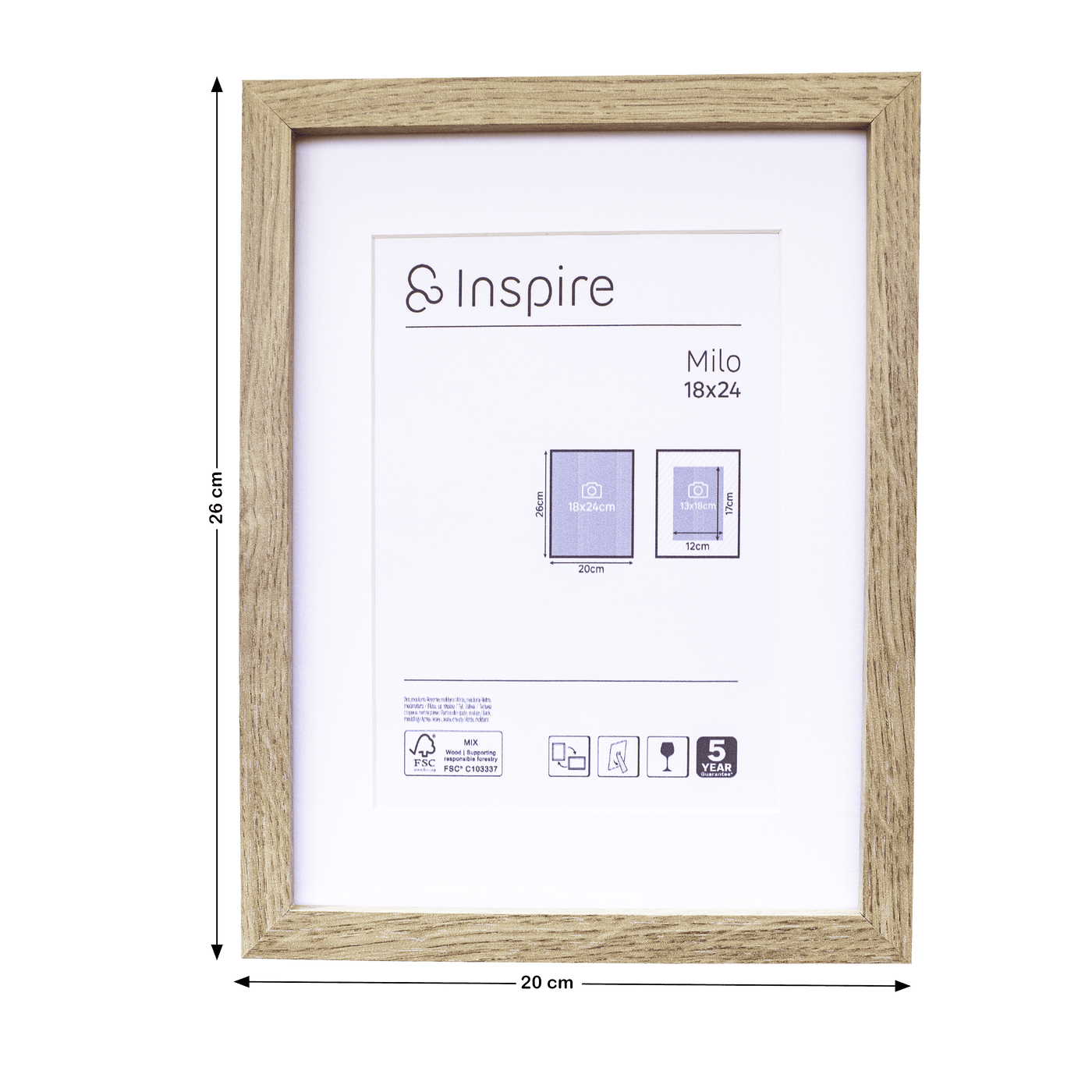 MILO FRAME 18X24 CM BEECH WOOD
