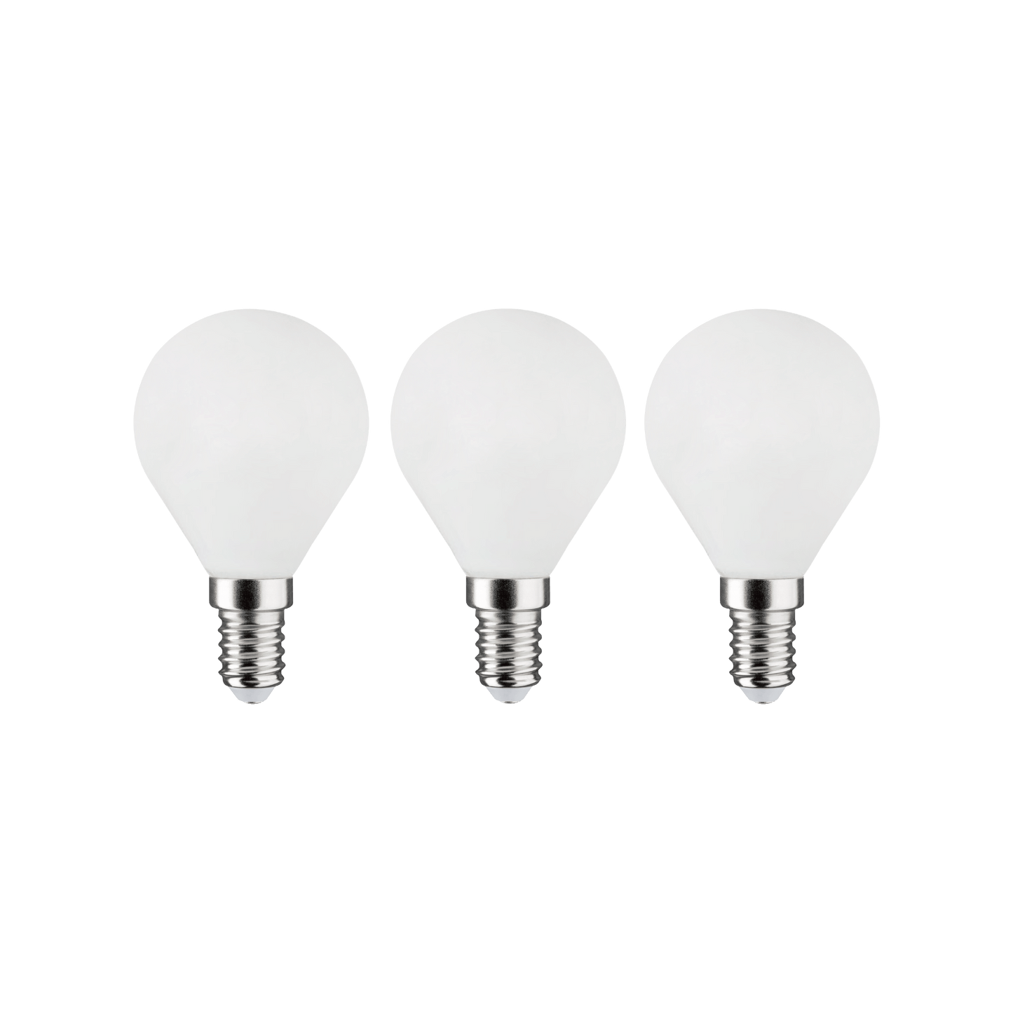 3 LED BULBS E14=60W FROSTED SPHERE NATURAL LIGHT