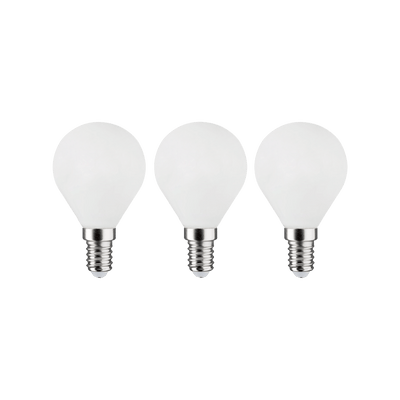 Bricocenter 3 LED BULBS E14=60W FROSTED SPHERE NATURAL LIGHT