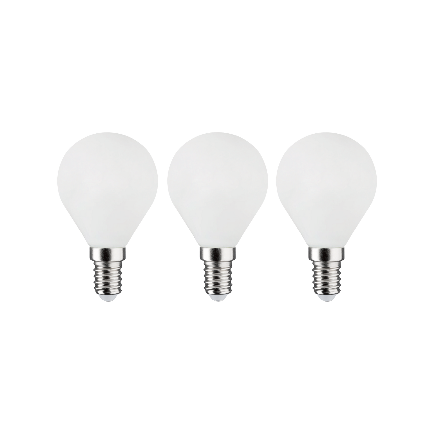 3 LED BULBS E14=60W FROSTED SPHERE WARM LIGHT