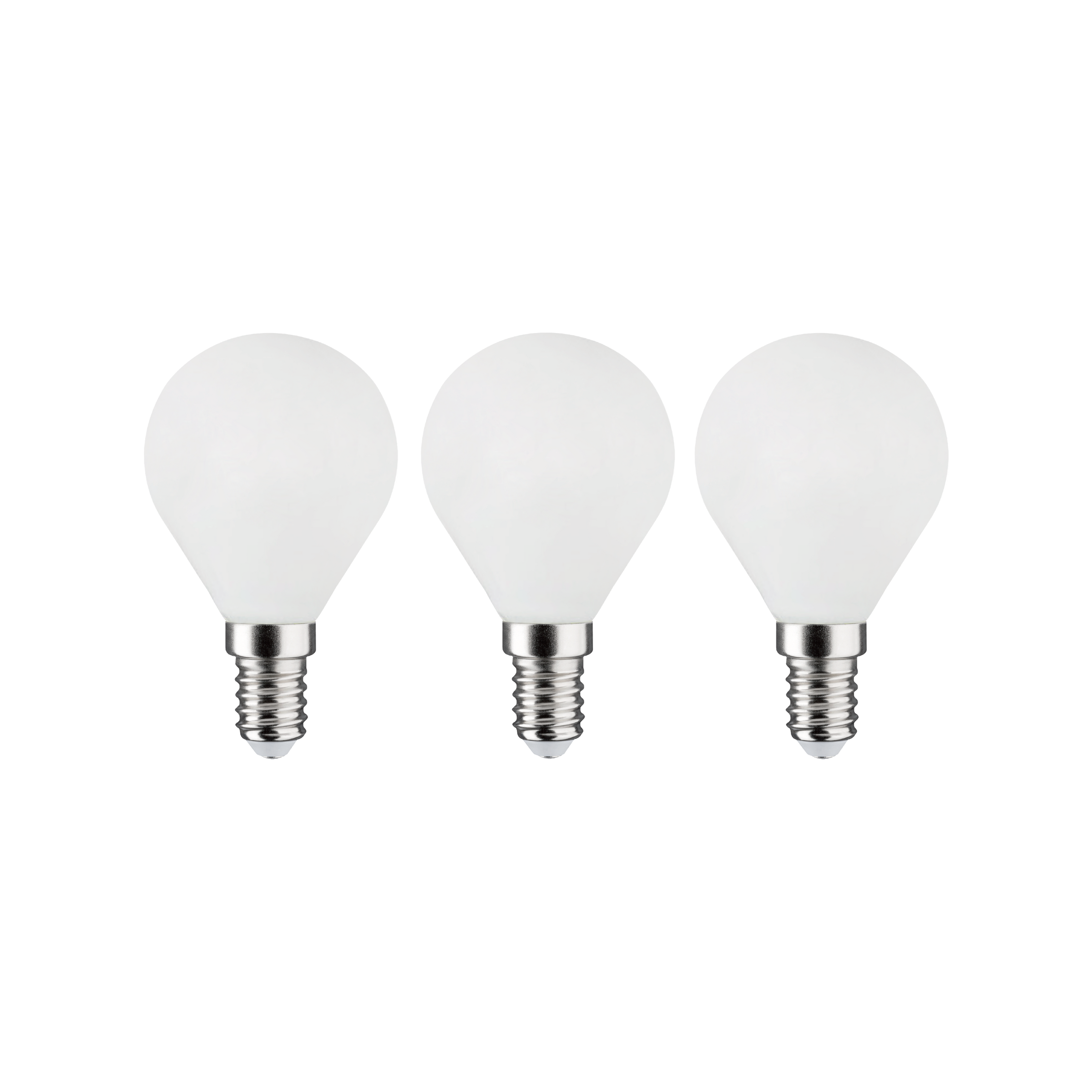 3 LED BULBS E14=60W FROSTED SPHERE WARM LIGHT
