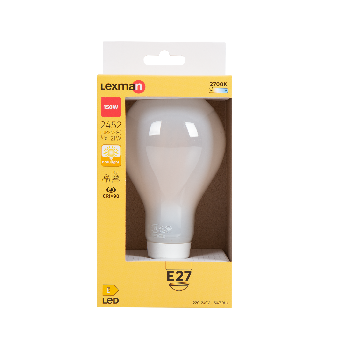NATULIGHT LED BULB E27=150W DROP FROSTED WARM LIGHT