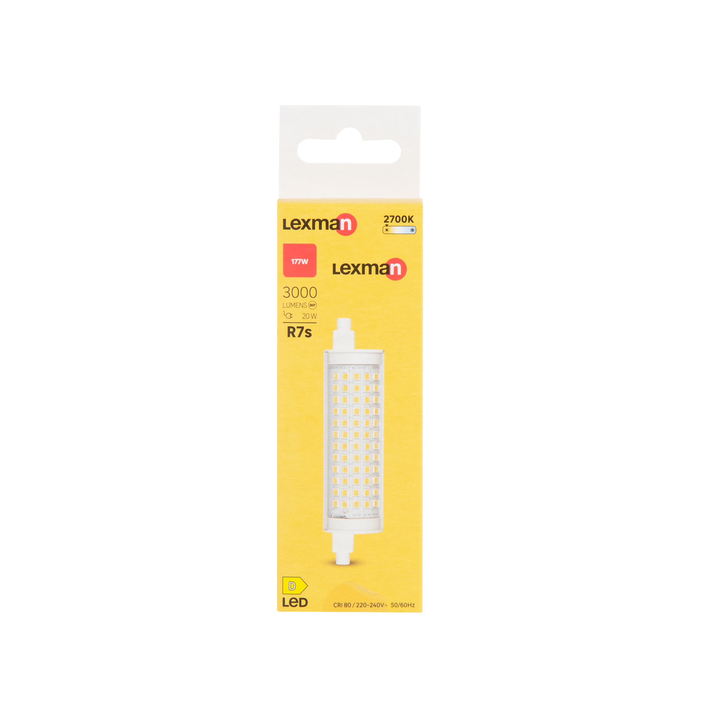 LED BULB R7S=177W 118MM WARM LIGHT