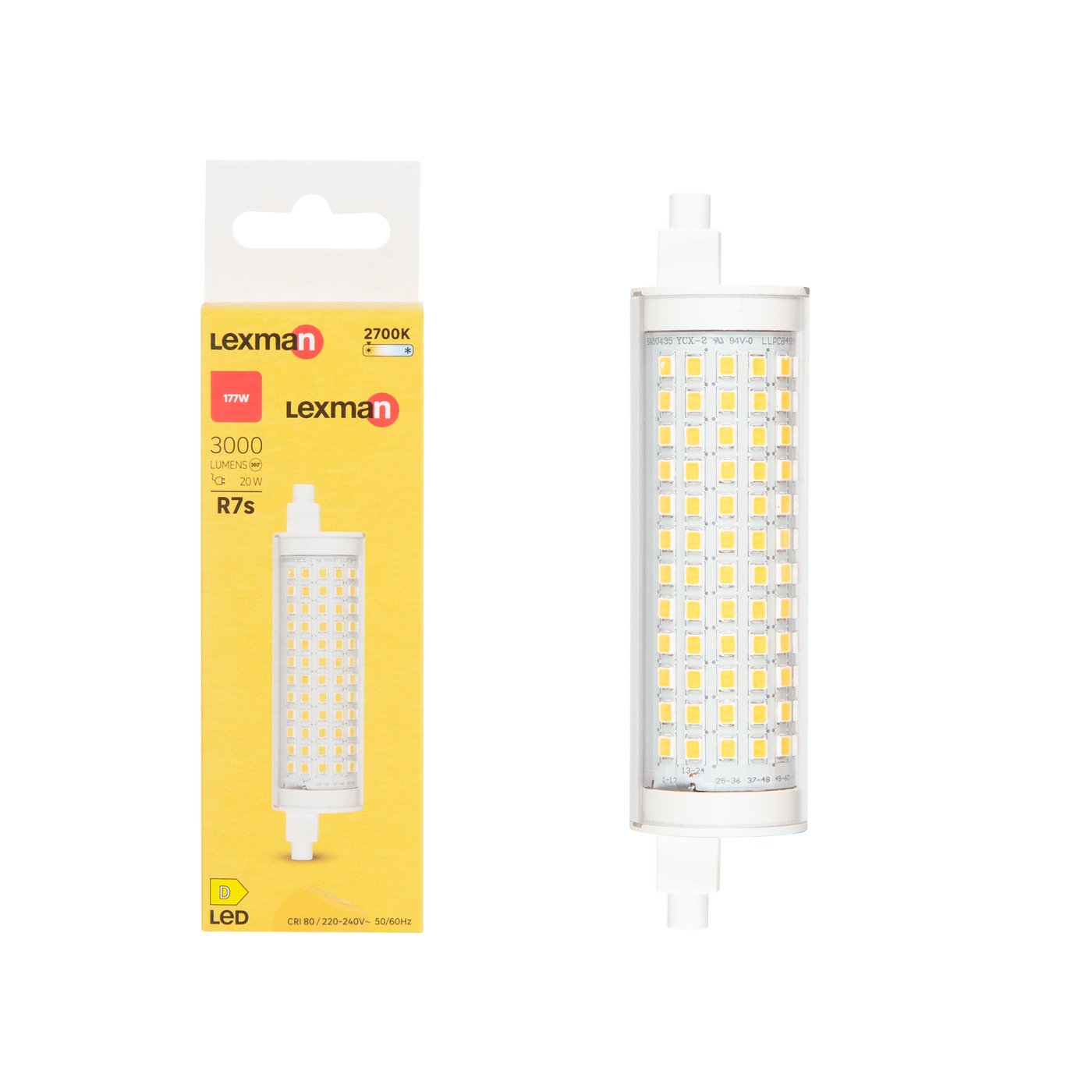 LED BULB R7S=177W 118MM WARM LIGHT