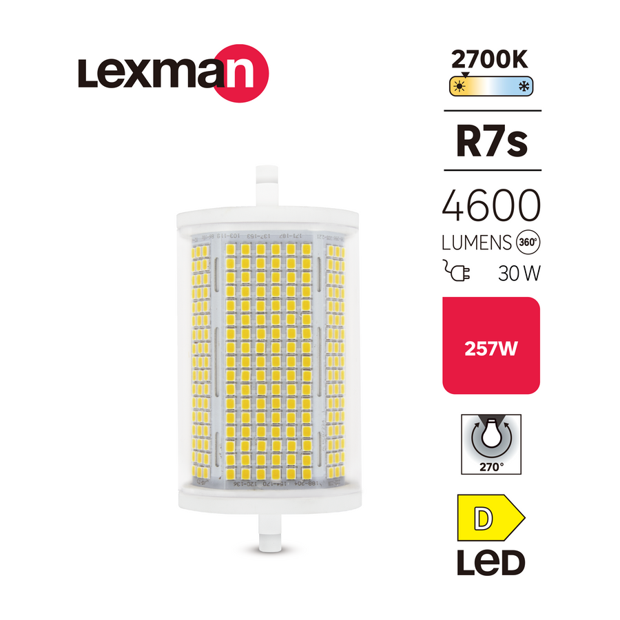 LED BULB R7S=275W 118MM WARM LIGHT