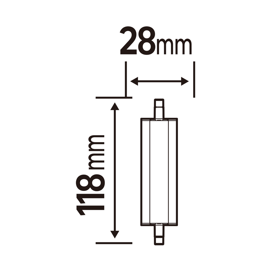 LED BULB R7S=177W 118MM WARM LIGHT