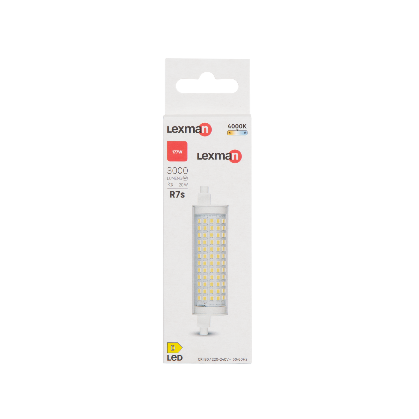 LED BULB R7S=177W 118MM NATURAL LIGHT