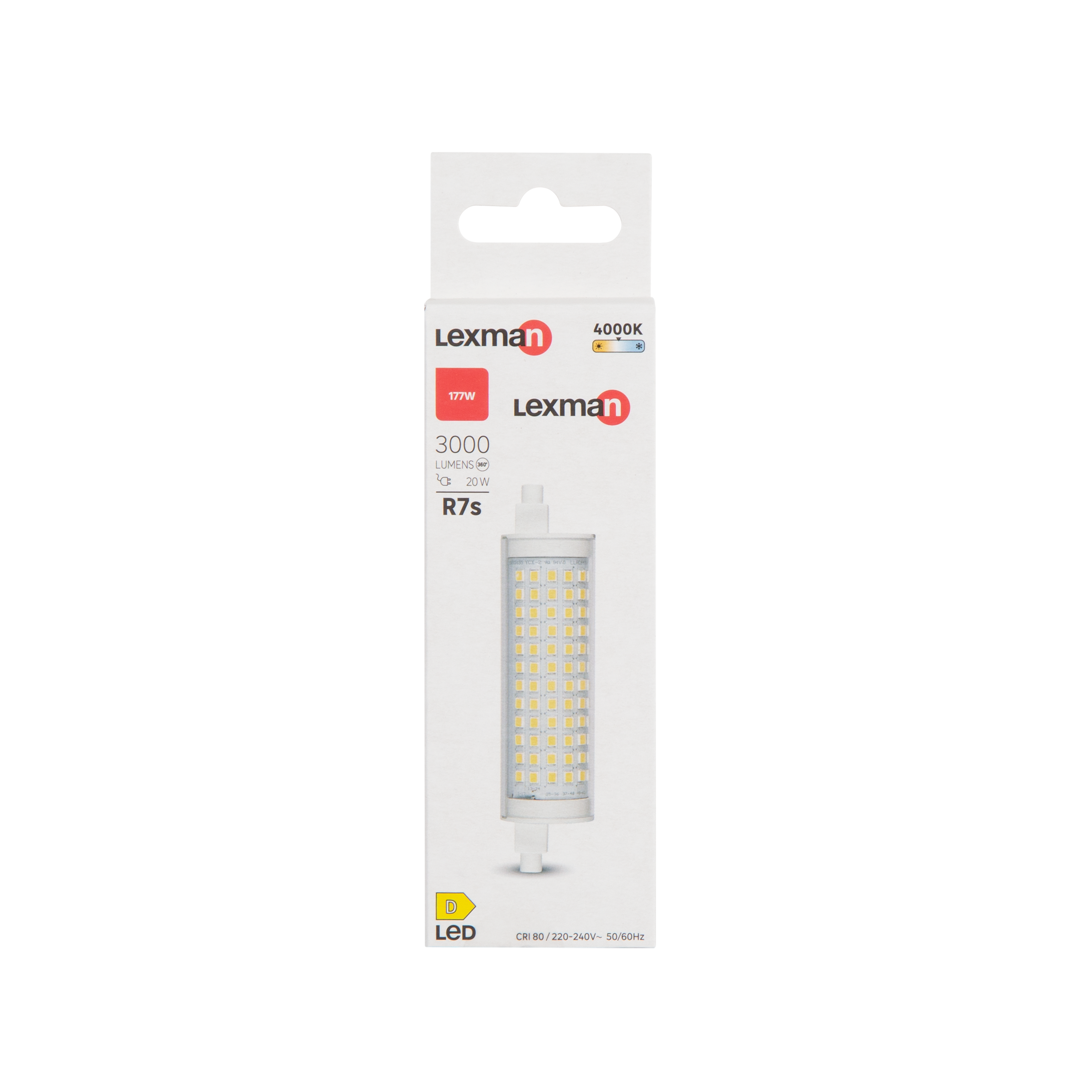 LED BULB R7S=177W 118MM NATURAL LIGHT