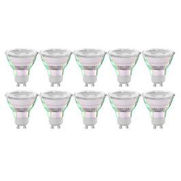 10 LED BULBS GU10=50W WARM LIGHT