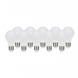 10 E27 LED BULBS =60W DROP FROSTED WARM LIGHT