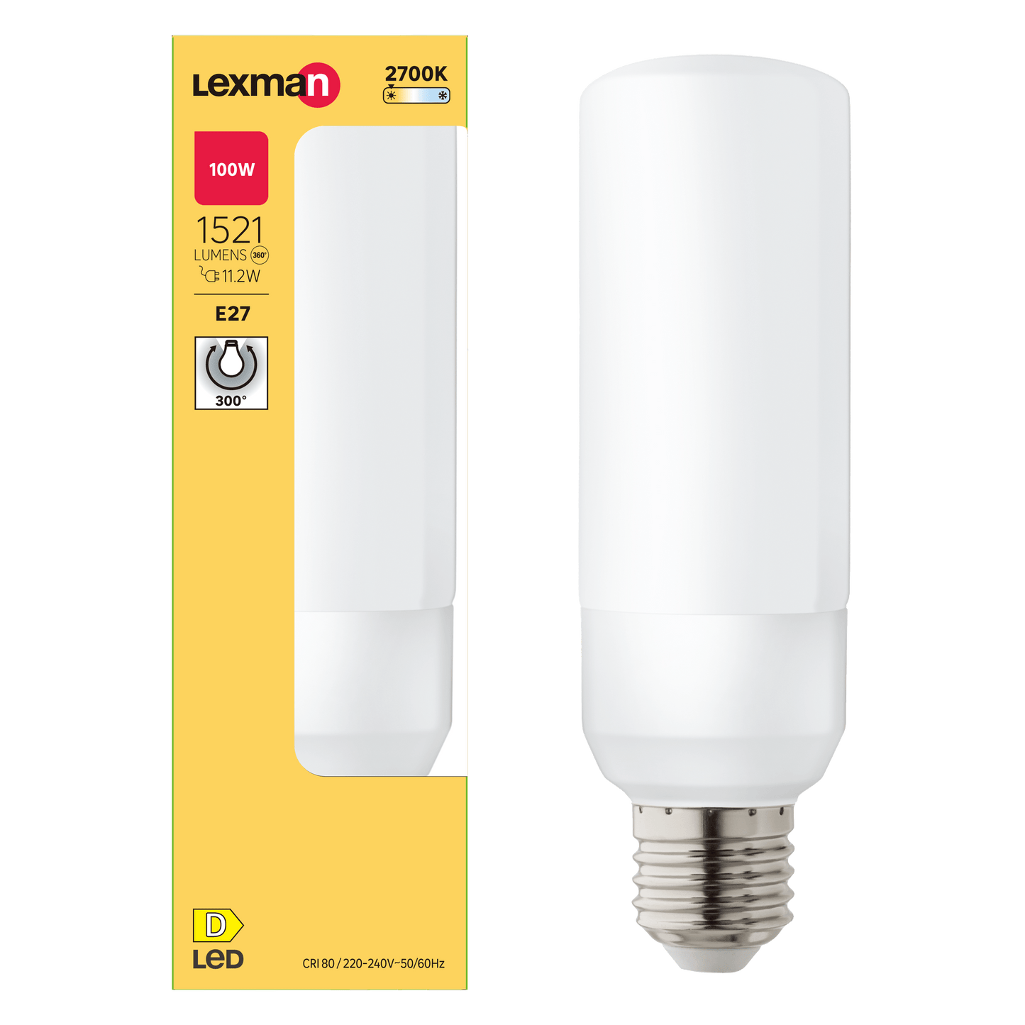 Bricocenter LED BULB E27=100W TUBULAR FROSTED WARM LIGHT