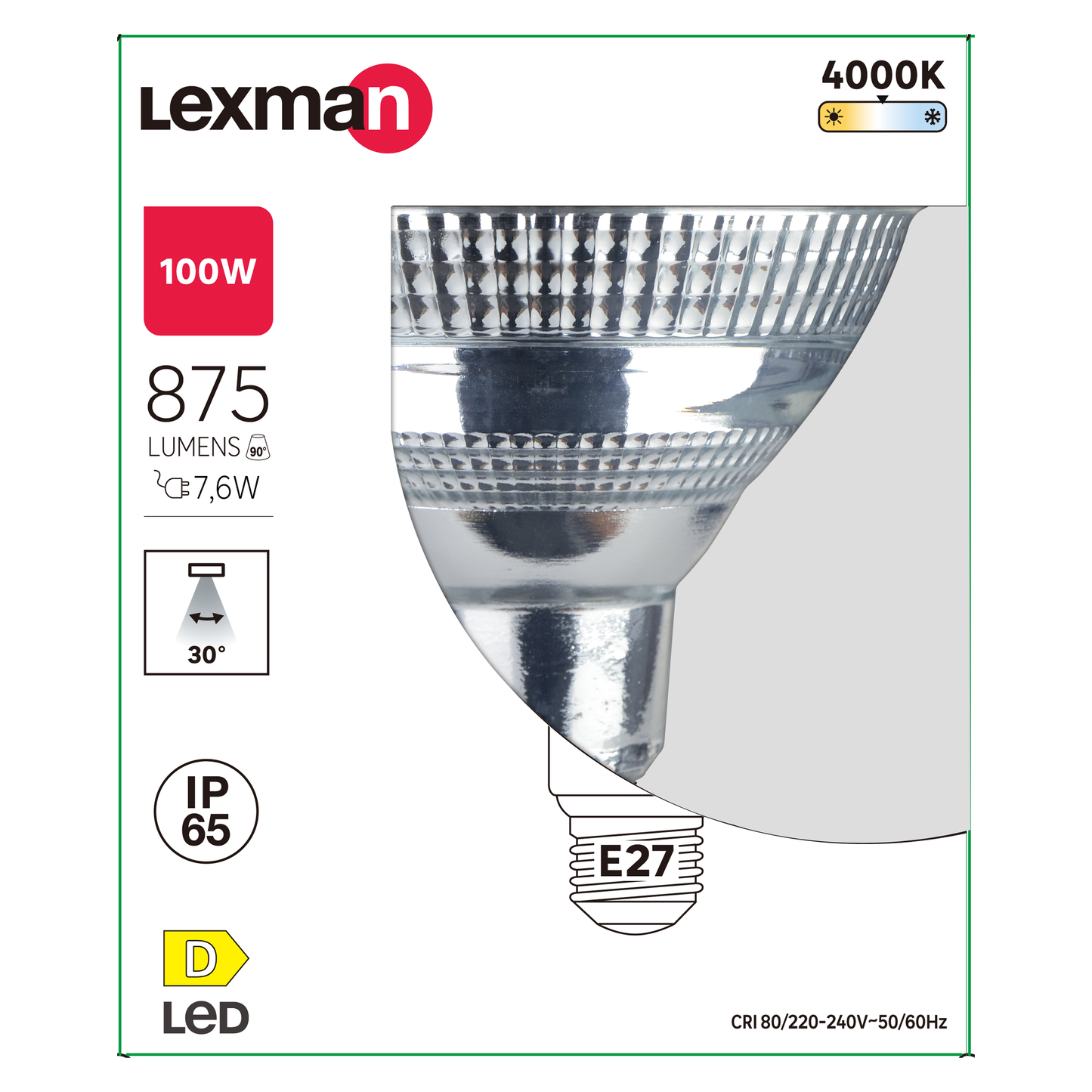 LED BULB E27=75W PAR38 NATURAL LIGHT