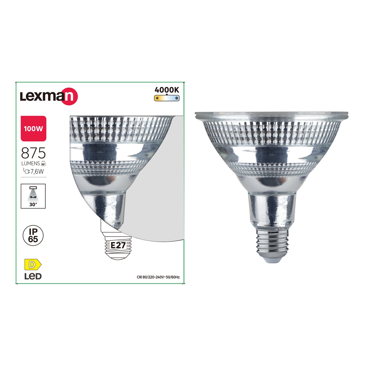 LED BULB E27=75W PAR38 NATURAL LIGHT