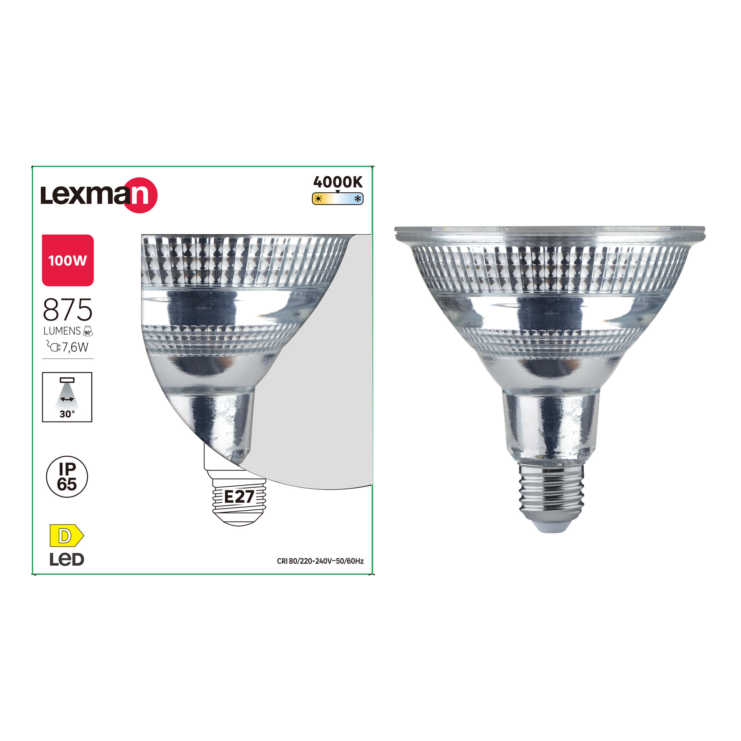 LED BULB E27=75W PAR38 NATURAL LIGHT