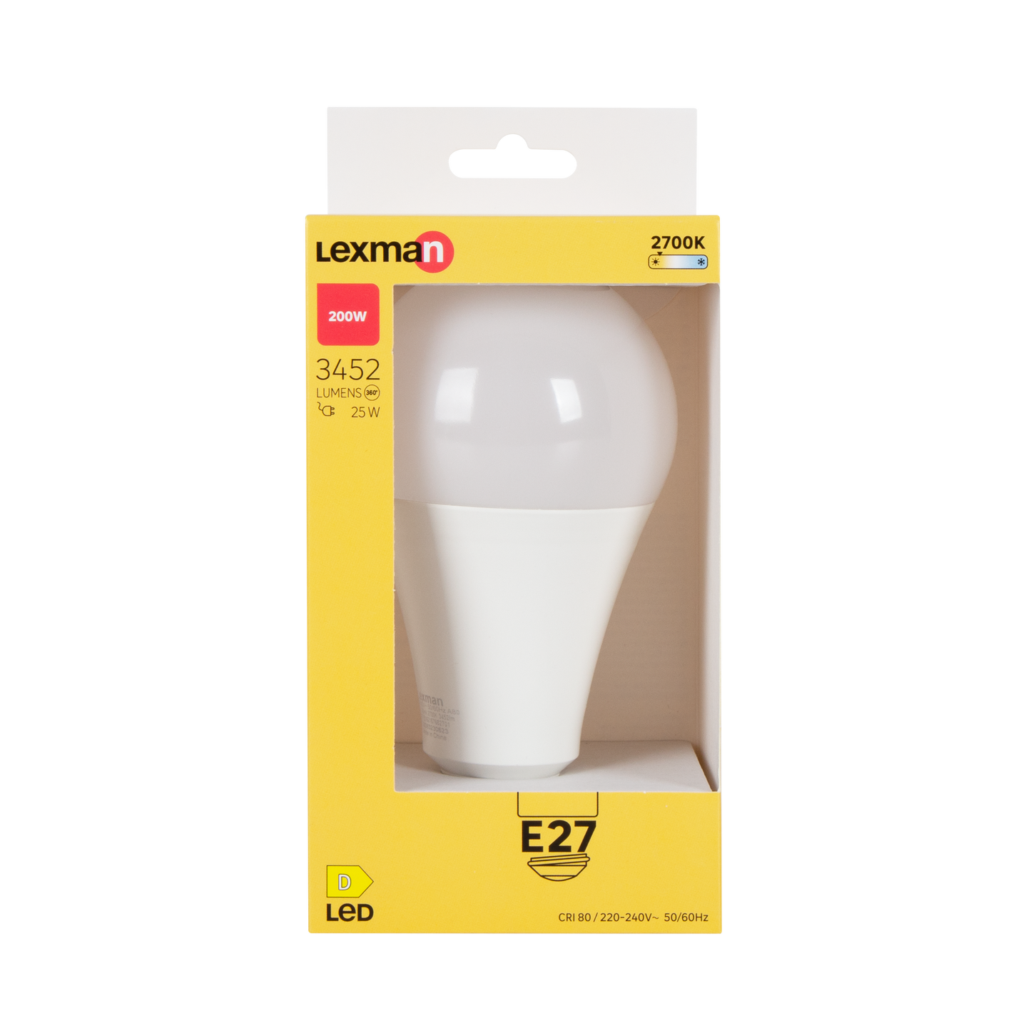 E27=200W FROSTED DROP LED BULB WARM LIGHT