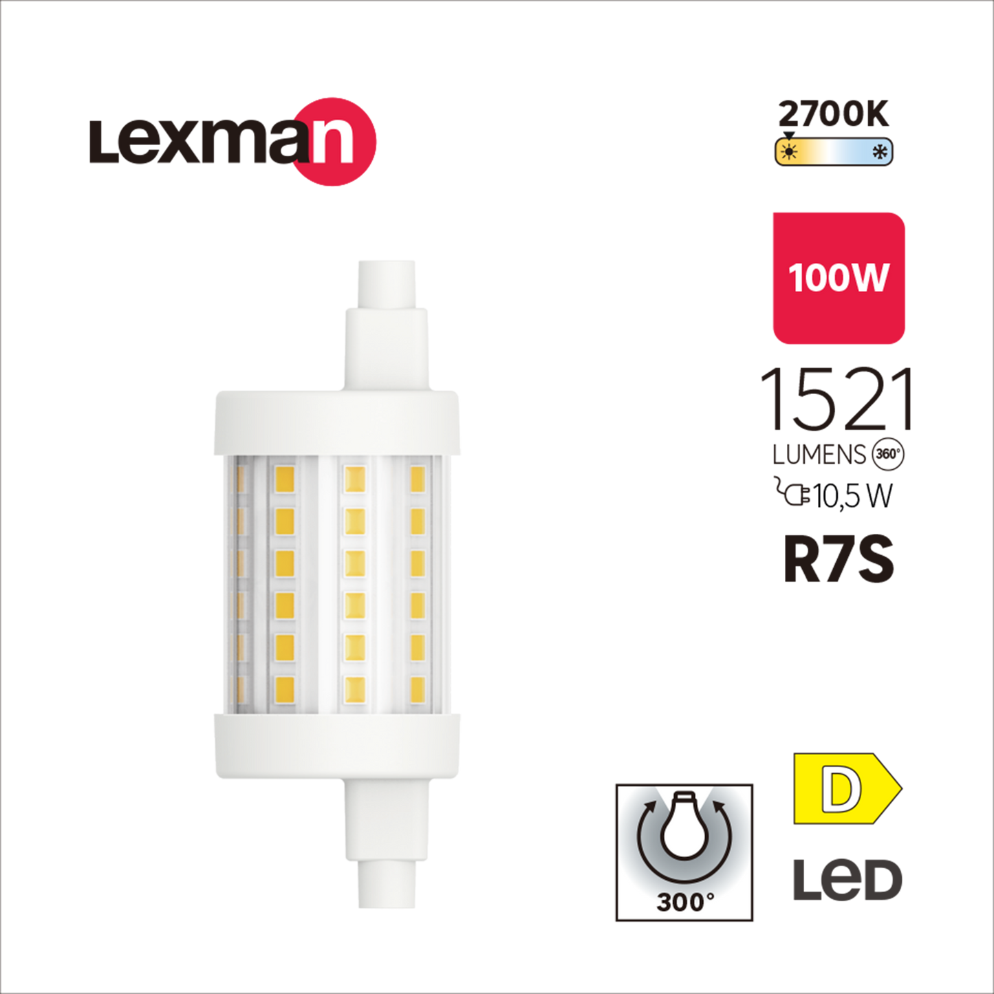 LED BULB R7S=100W 78MM WARM LIGHT