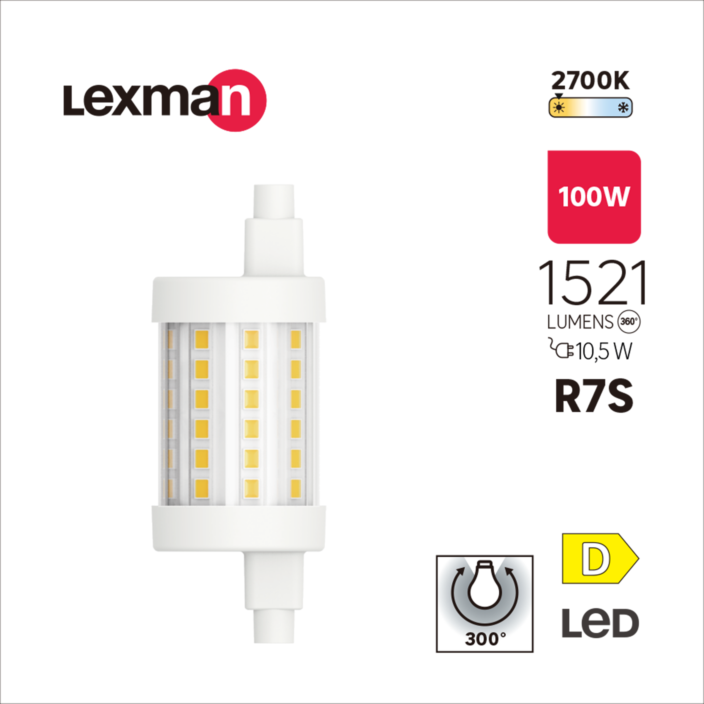 LED BULB R7S=100W 78MM WARM LIGHT