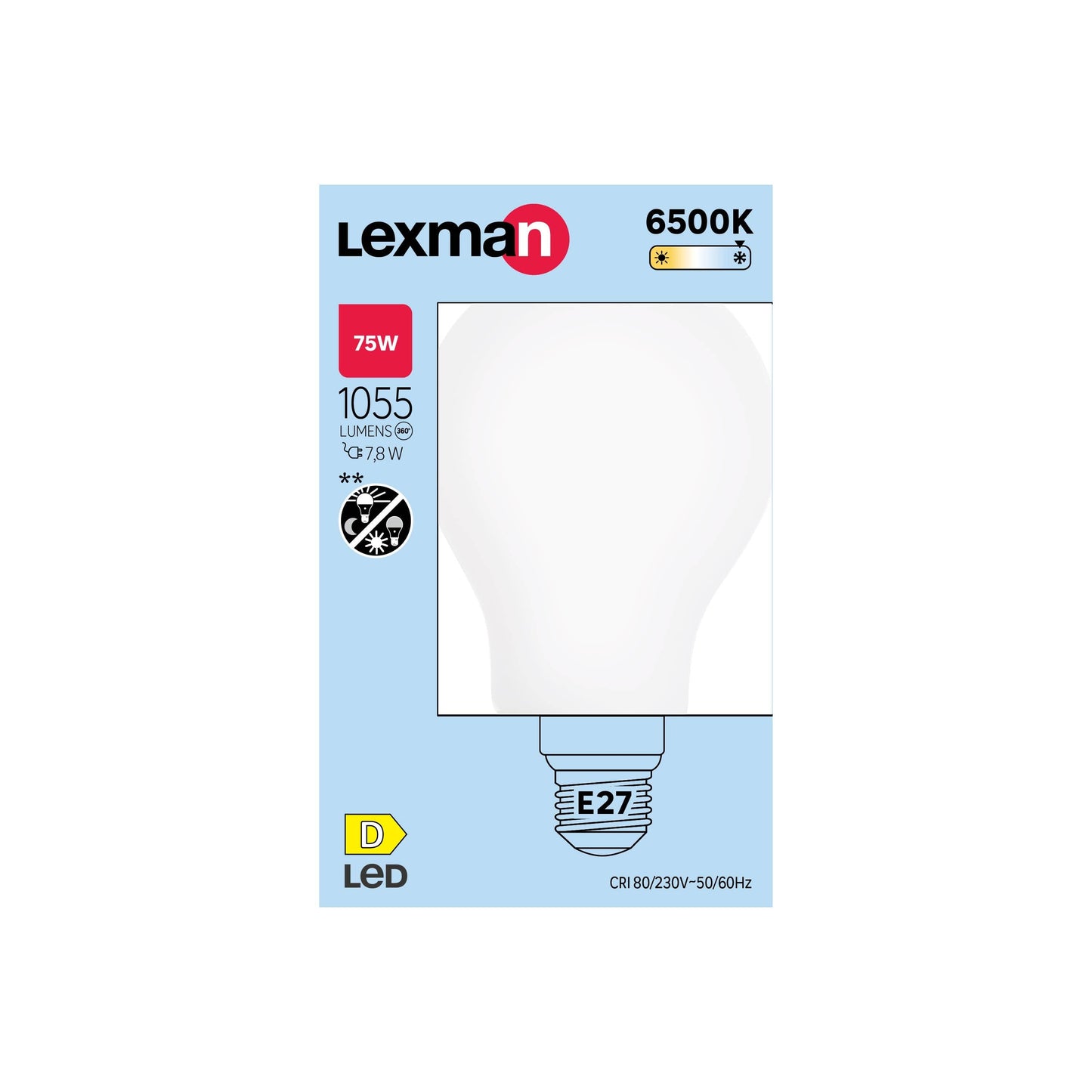 Bricocenter LED BULB E27 75W DROP COLD LIGHT TWILIGHT