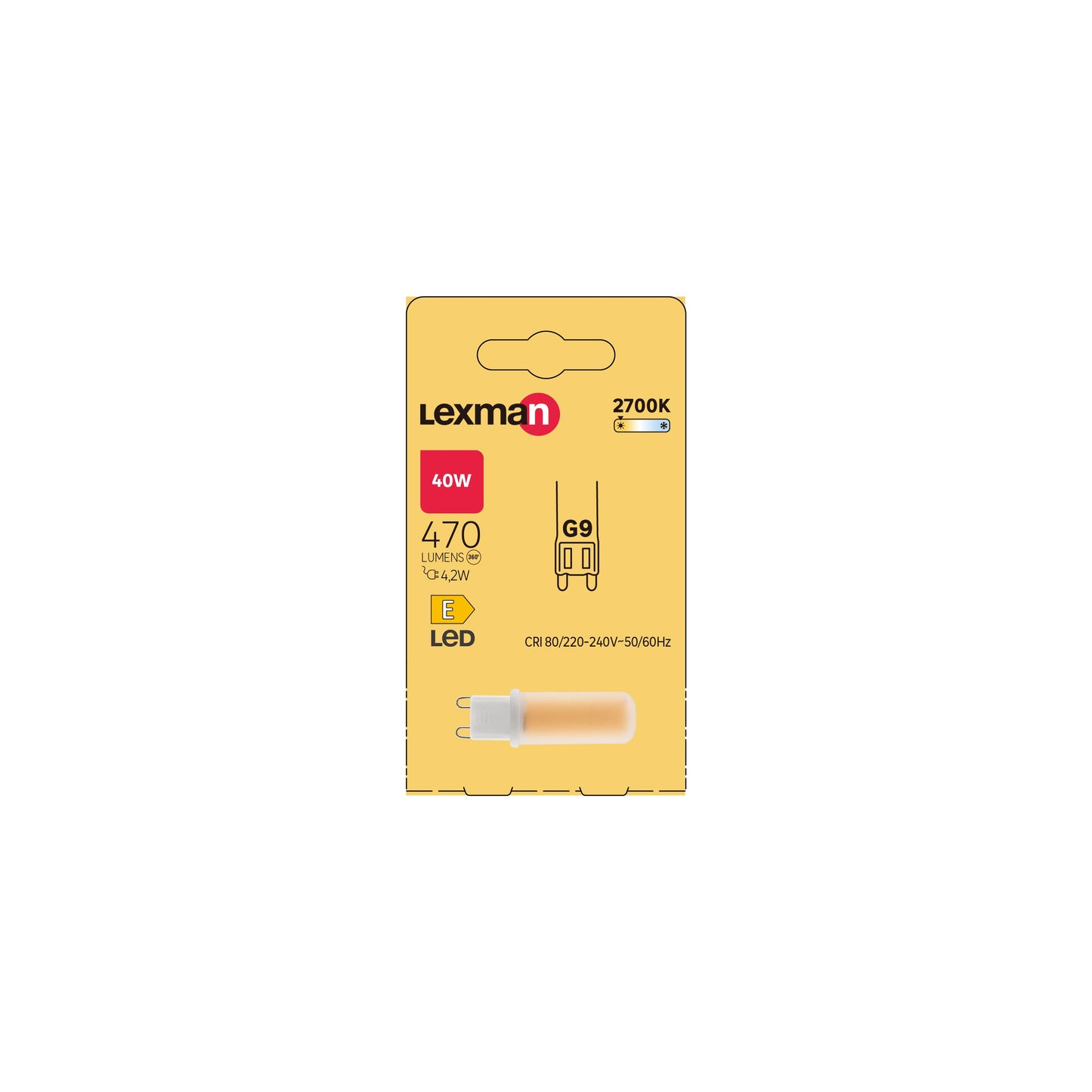 LED BULB G9=40W WARM LIGHT