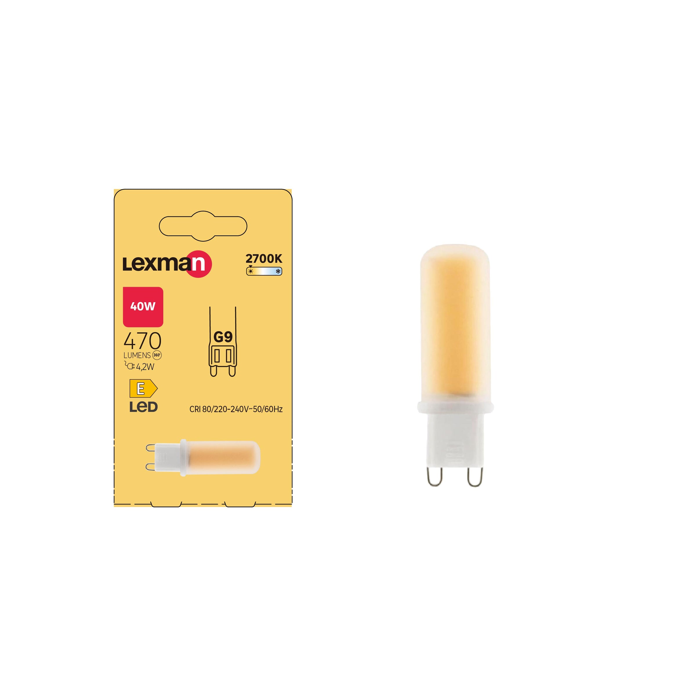 LED BULB G9=40W WARM LIGHT
