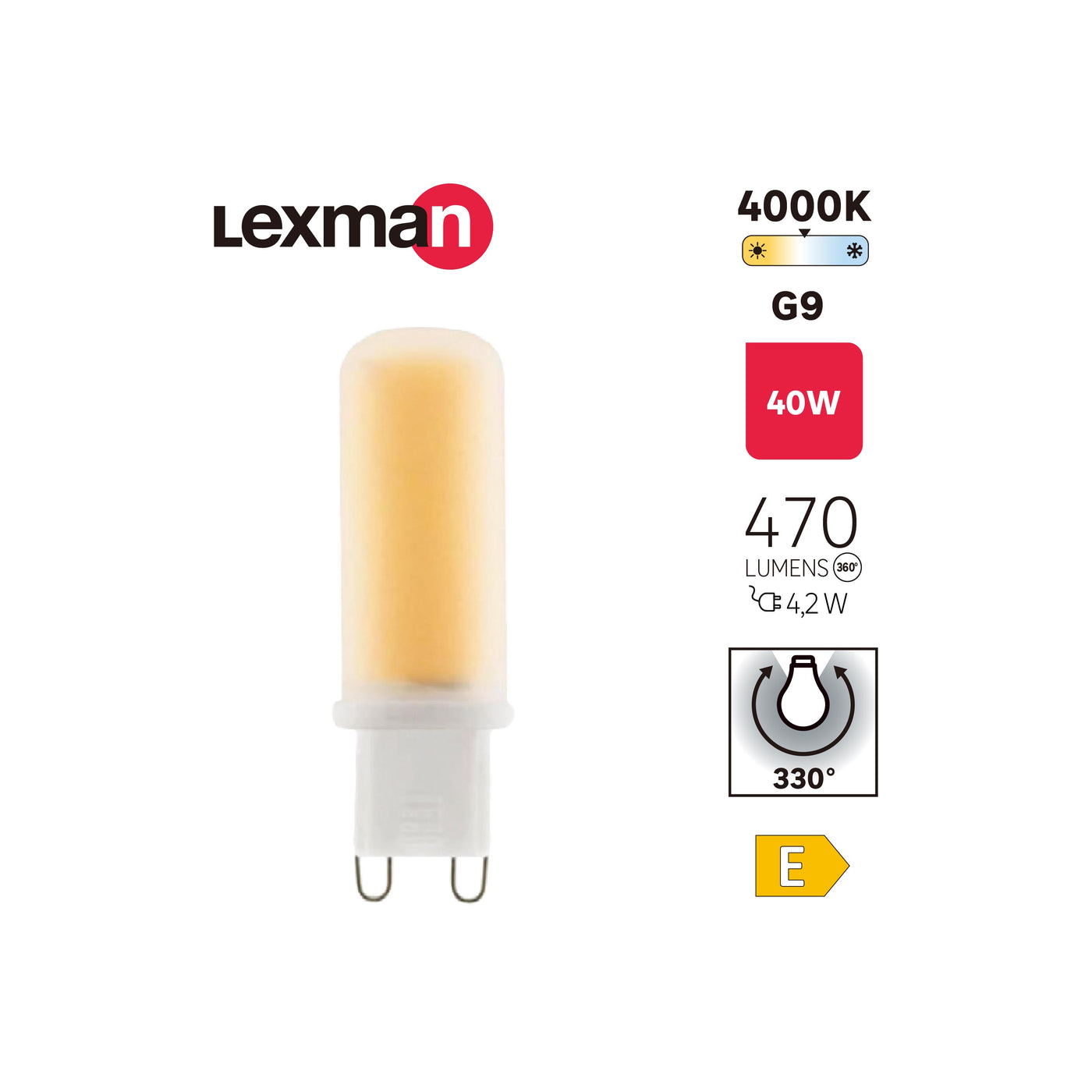 LED BULB G9=40W NATURAL LIGHT