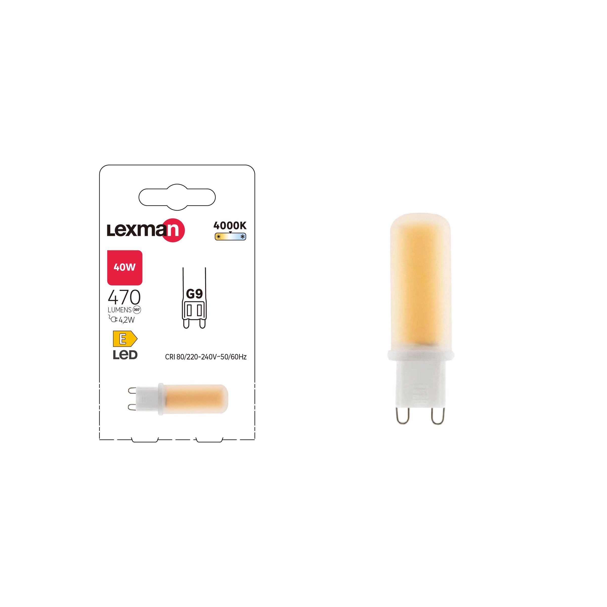 LED BULB G9=40W NATURAL LIGHT