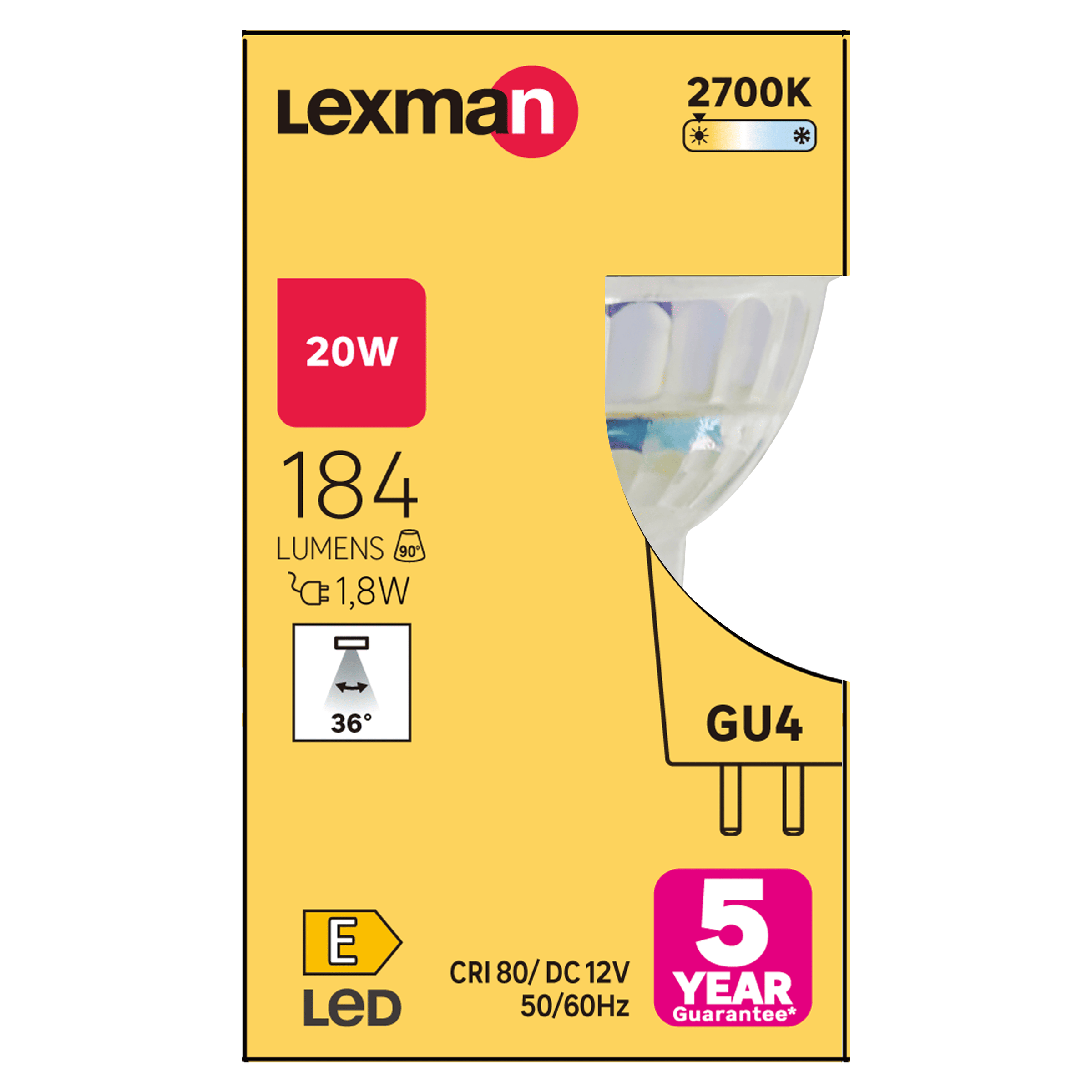 LED BULB GU4=20W WARM LIGHT