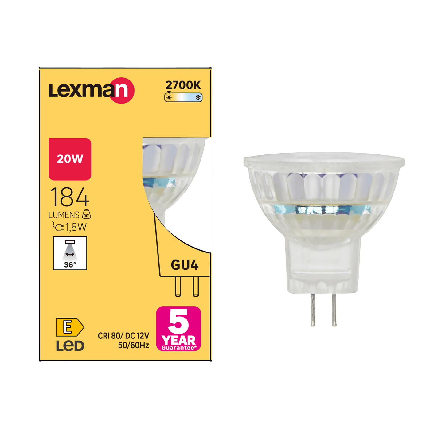 LED BULB GU4=20W WARM LIGHT