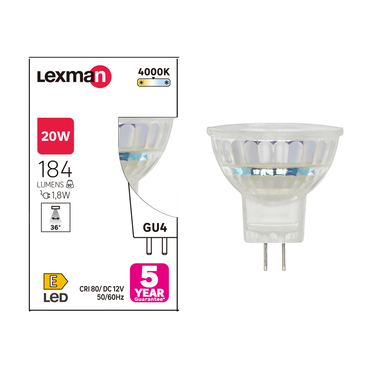 LED BULB GU4=20W NATURAL LIGHT