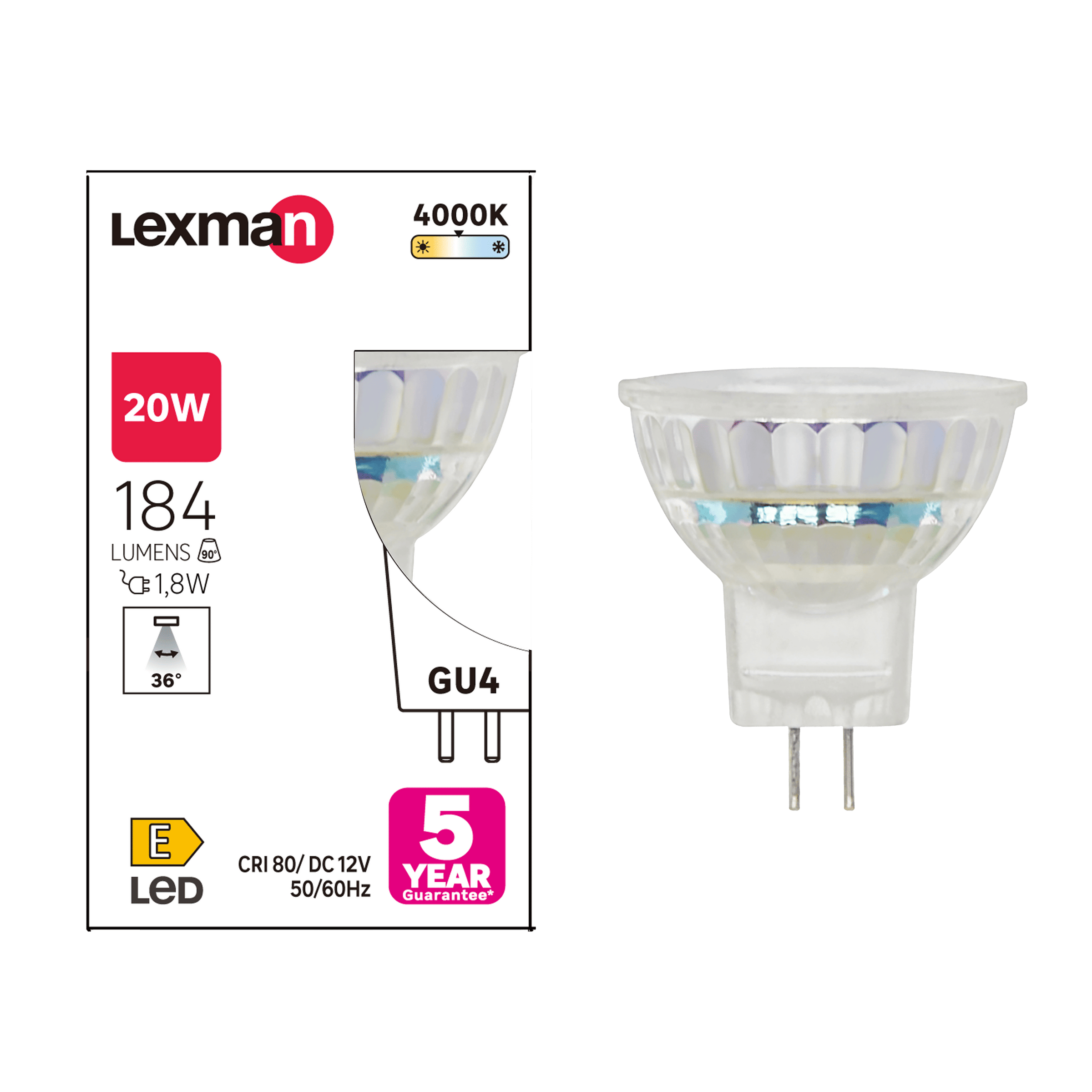 LED BULB GU4=20W NATURAL LIGHT
