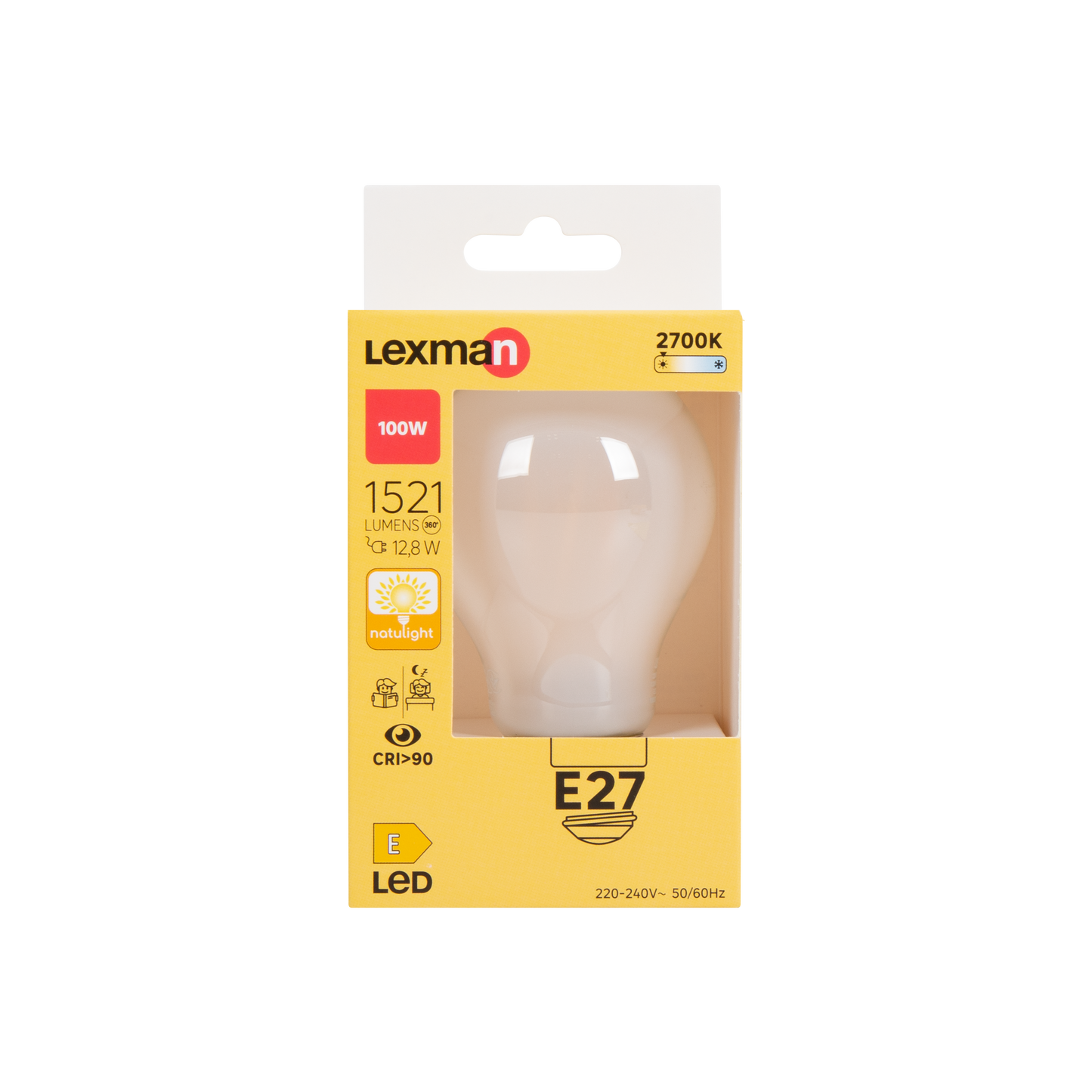 NATULIGHT LED BULB E27=100W DROP FROSTED WARM LIGHT