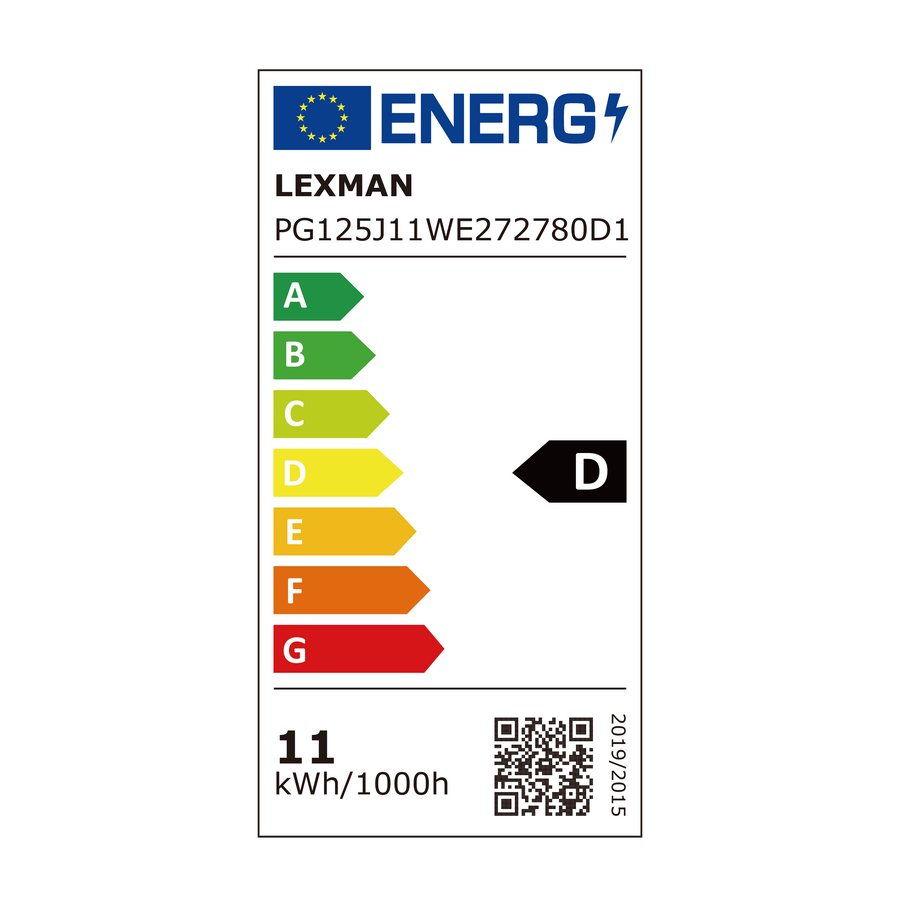 E27 LED bulb = 100W, large frosted globe, warm light