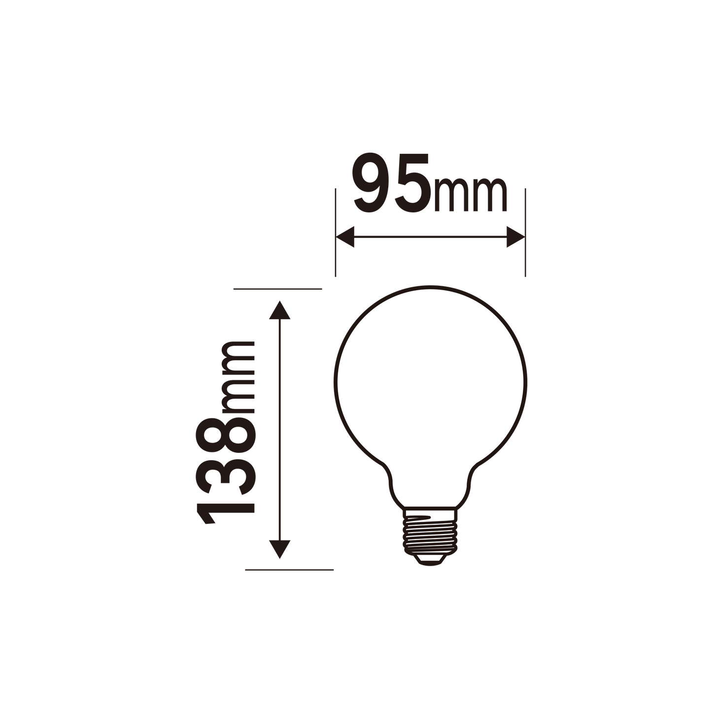 Bricocenter LED BULB E27=100W GLOBE LARGE FROSTED NATURAL LIGHT