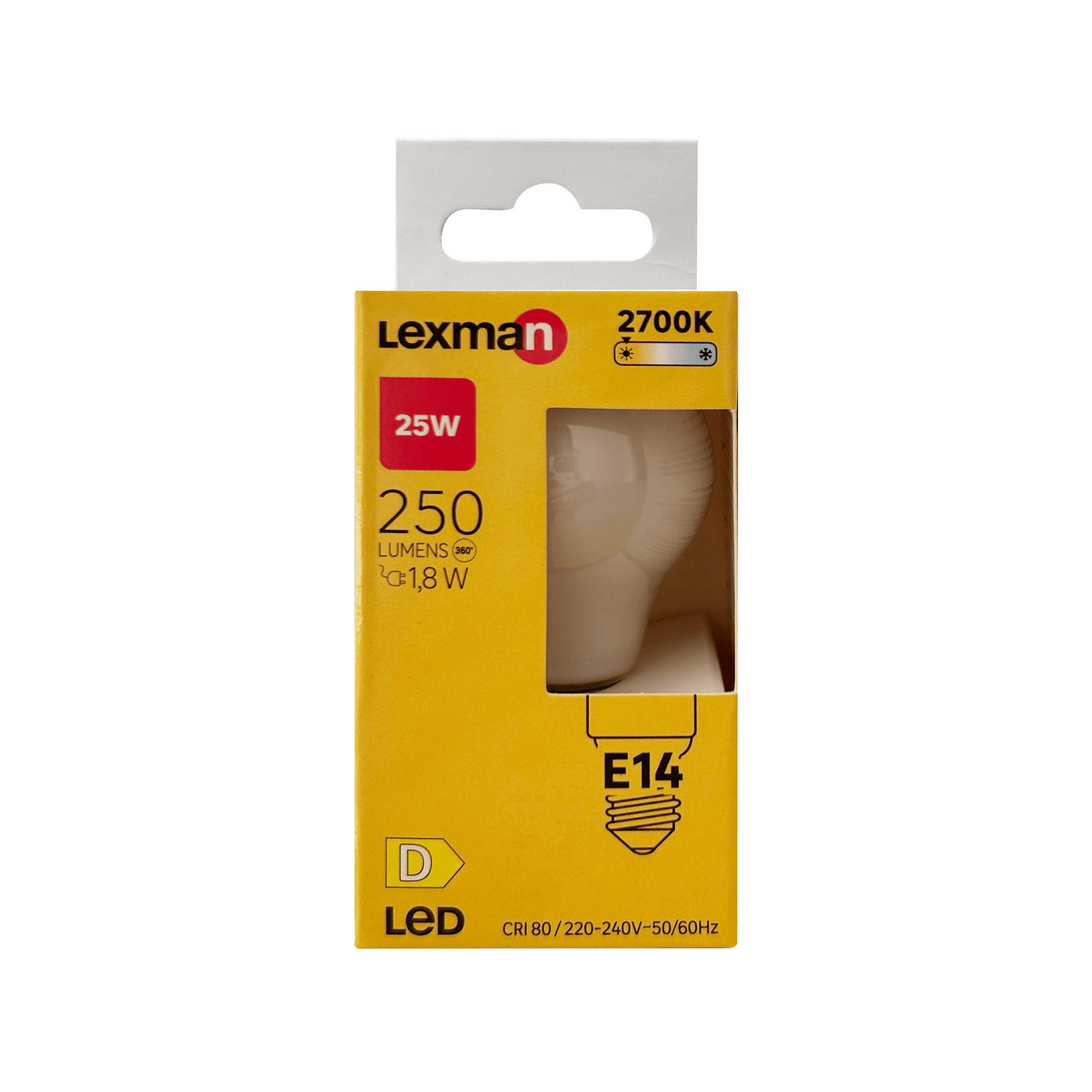 LED BULB E14=25W FROSTED BALL