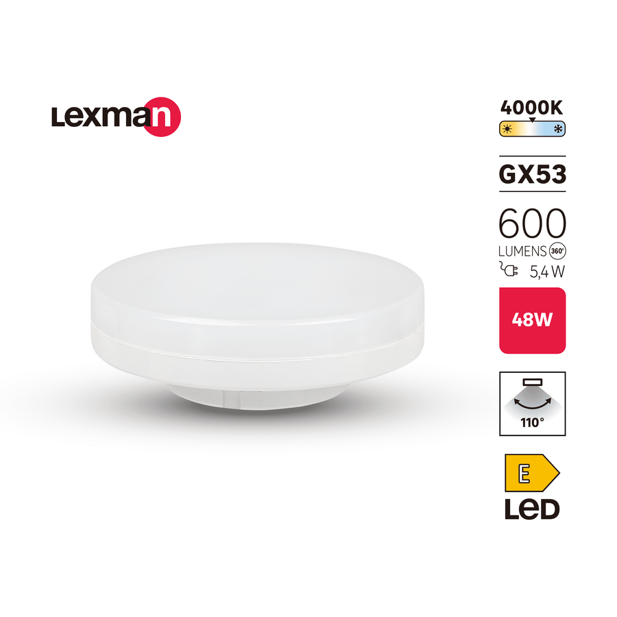 Lampadina led gx53=72w luce naturale
