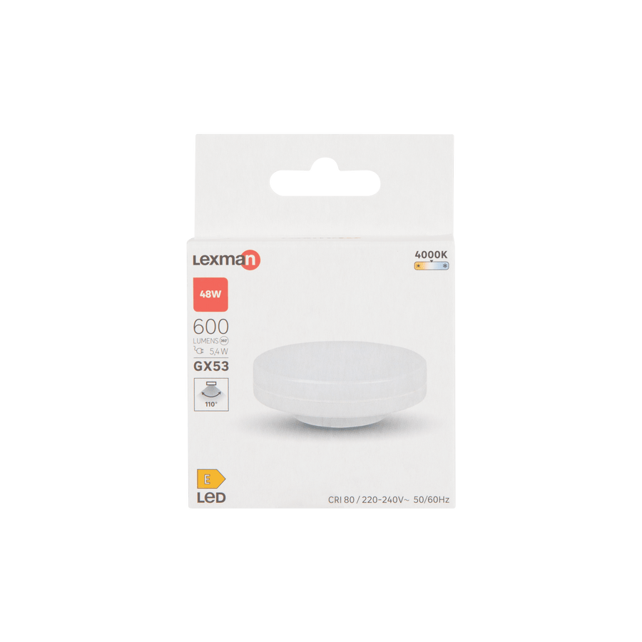 Lampadina led gx53=72w luce naturale