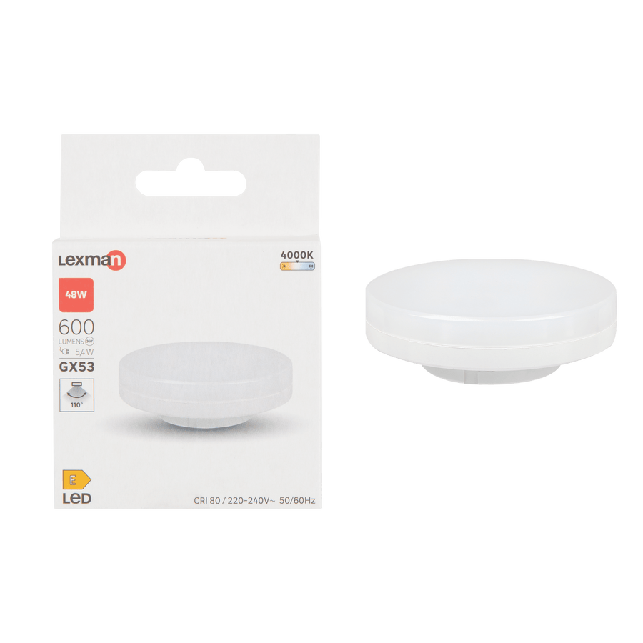 Lampadina led gx53=72w luce naturale