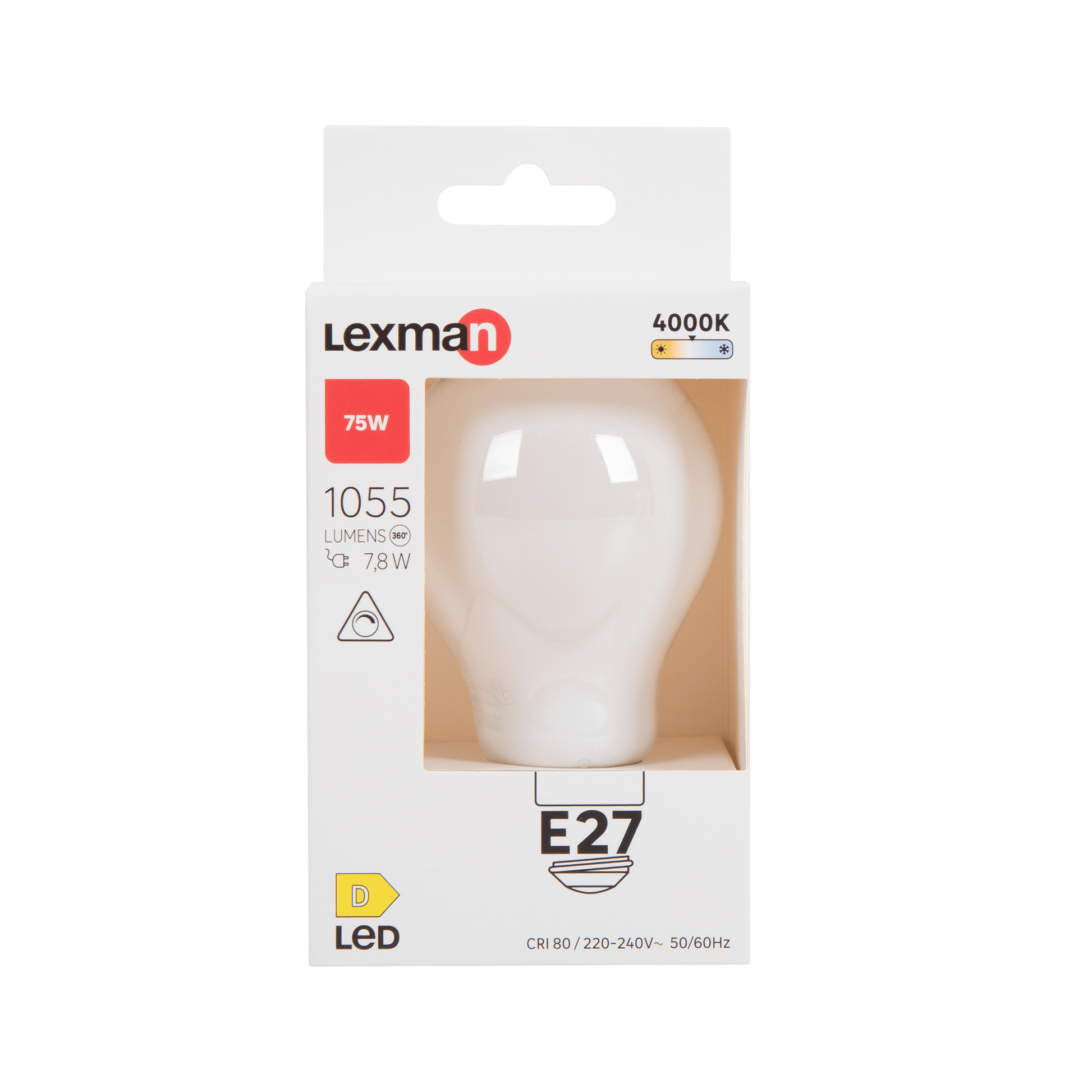 Bricocenter LED BULB E27=75W FROSTED DROP DIMMABLE NATURAL LIGHT