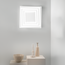 KUNDILI METAL CEILING LAMP WHITE 47X47CM LED 74W CCT