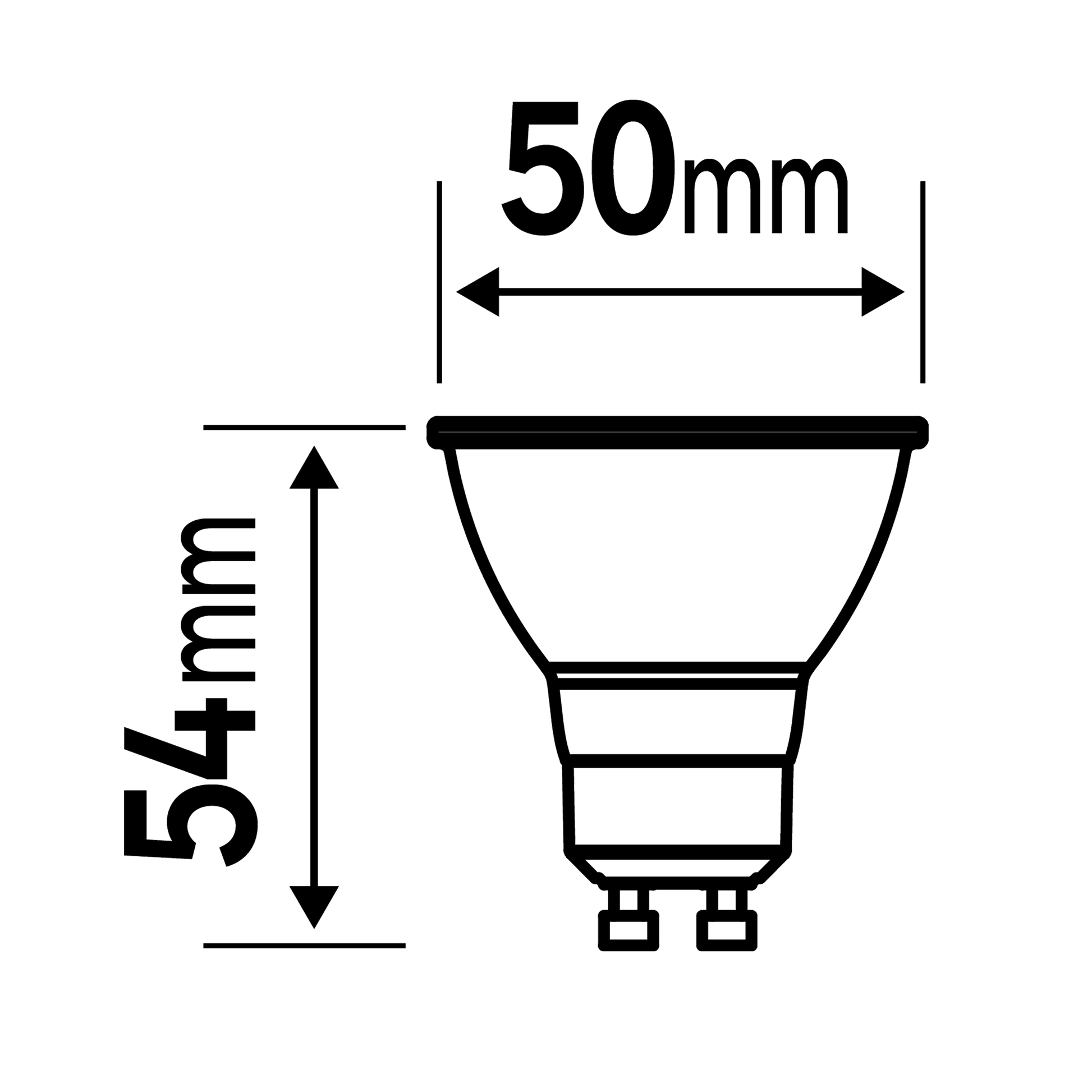 Bricocenter 10 LED BULBS GU10=50W NATURAL LIGHT