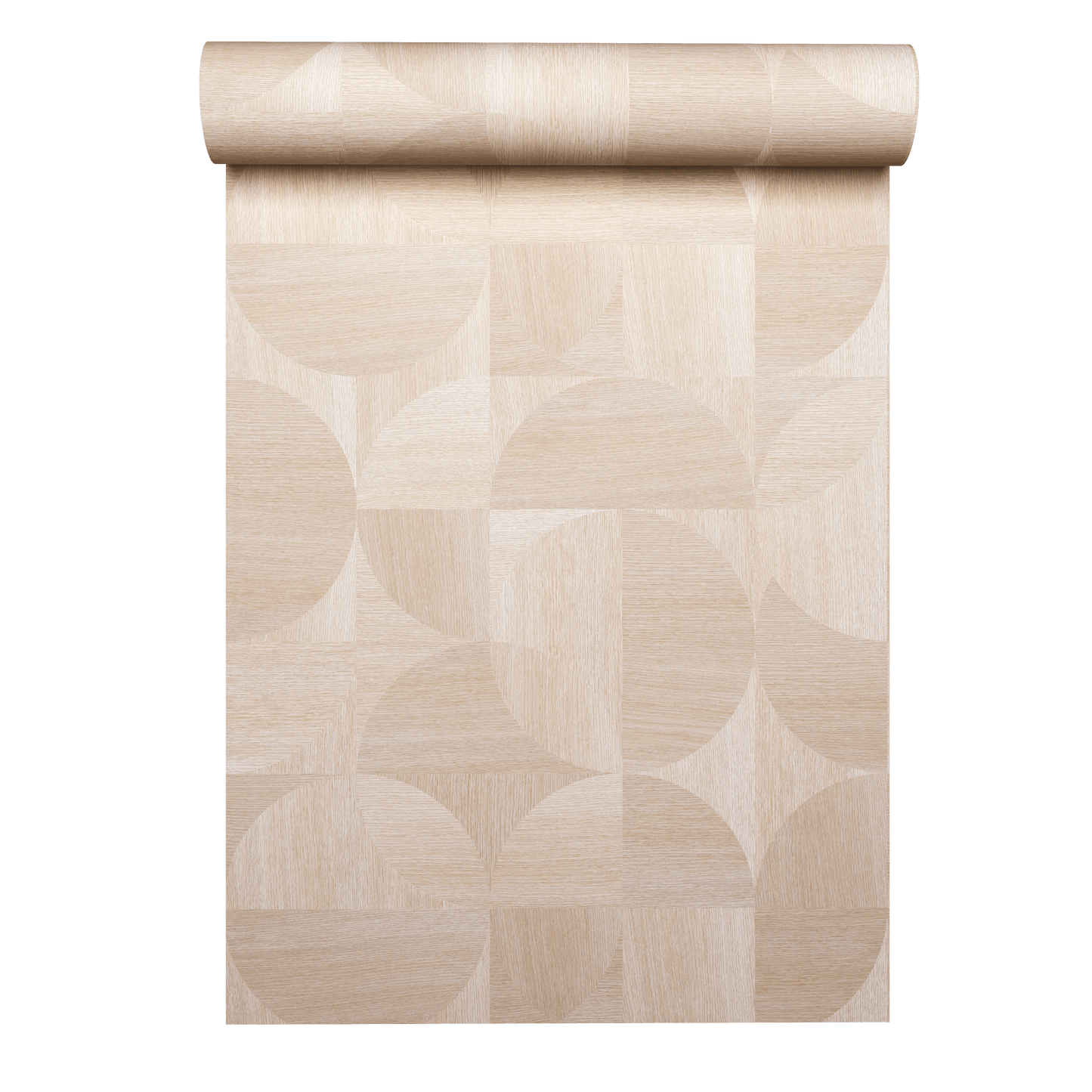 Bricocenter WALLPAPER CIRCLES WOOD BASE BEIGE 53CMX10.5M