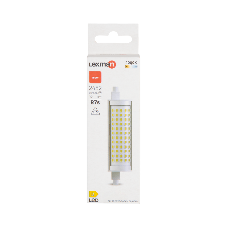 R7S LED BULB 118MM 150W NATURAL LIGHT DIMMABLE