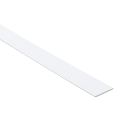 30X2MM PVC FLAT PROFILE 2.6M OPAQUE WHITE