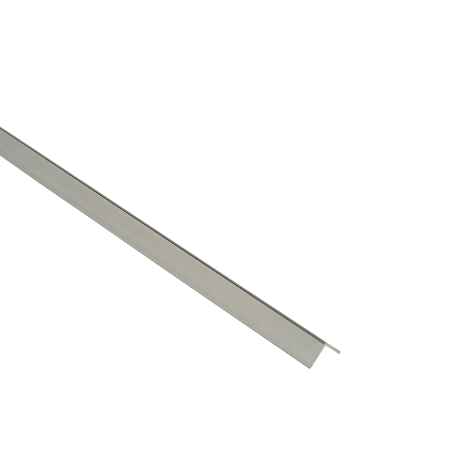 Bricocenter 10X10X1MM ANODIZED ALUMINUM ANGLE PROFILE 2.5M BRUSHED NICKEL