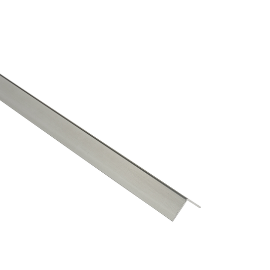 PROFILO ANGOLARE IN ALLUMINIO ANODIZZATO 15X15X1MM 1M NICHEL SPAZZOLATO