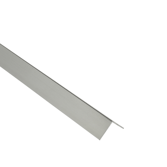 Bricocenter 20X20X1MM ANODIZED ALUMINIUM ANGLE PROFILE 2.5M BRUSHED NICKEL