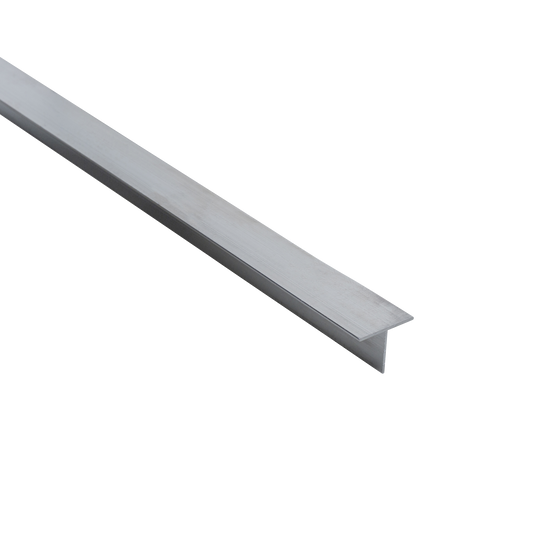 Natural aluminium T-profile, 15x20x1 mm, 1 m