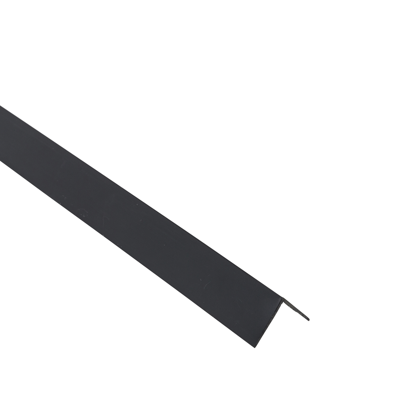 20x20x1mm PVC corner profile, 1m, matt black with adhesive backing