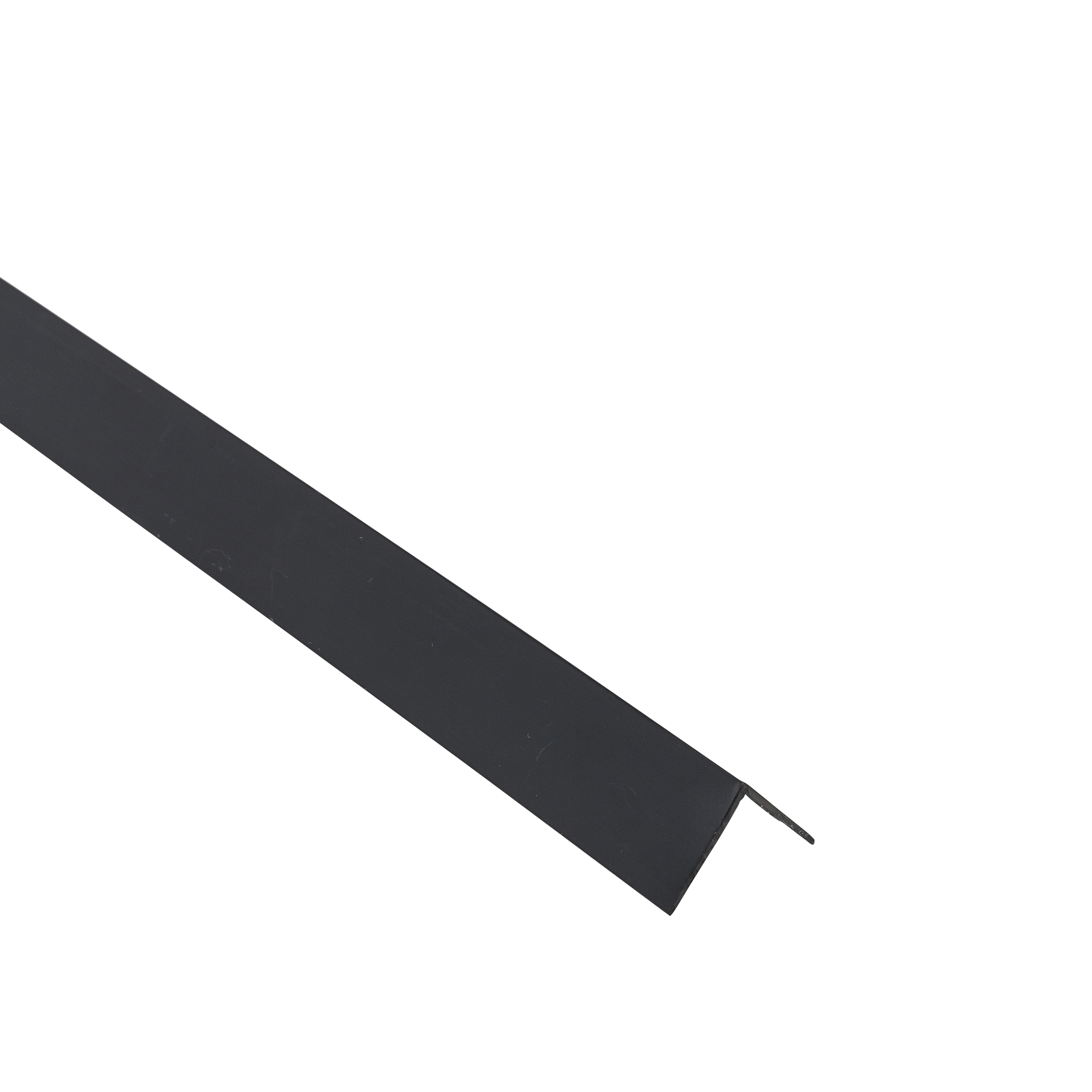 20x20x1mm PVC corner profile, 1m, matt black with adhesive backing