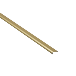 ANODISED ALUMINIUM CLAW PROFILE 3X18X1,5MM 1M BRUSHED BRASS